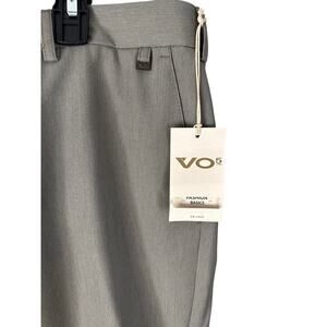 VO5 Grey Polyester trousers/ dress pants Size 34 waist 31 Length ready to hem.